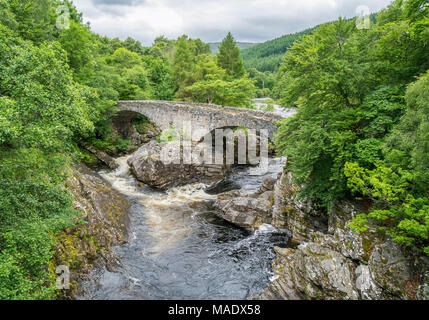 Invermoriston fällt in der Nähe von Fort Augustus, auf dem Loch Ness, Scottish Highlands. Stockfoto