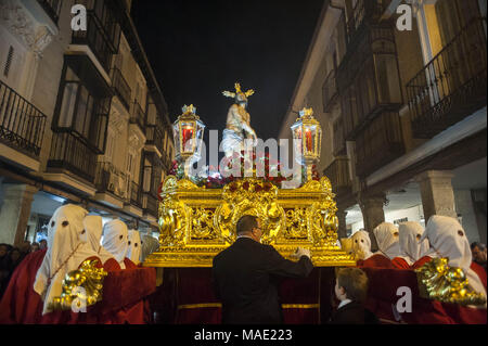 Alcala De Henares, Madrid, Spanien. 28. März, 2018. Ab Montag, den 26. März bis Sonntag, den 1. April ist Ostern in Alcala de Henares feierte, Stadt des Weltkulturerbes. Credit: Nacho Guadano/ZUMA Draht/Alamy leben Nachrichten Stockfoto