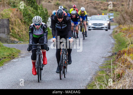 Ras Mumhan, Munster Radrennen auf Valentia Island, County Kerry, Irland Ostern Sonntag, den 1. April 2018 Stockfoto