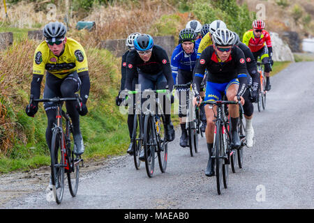Ras Mumhan, Munster Radrennen auf Valentia Island, County Kerry, Irland Ostern Sonntag, den 1. April 2018 Stockfoto