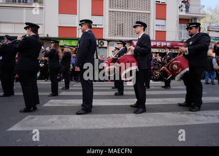 Prozession der Ruhm während der Sonntag der Auferstehung, Ostern feiern in den Straßen von Valencia. Valencia, Spanien. April 1st, 2018. Credit: Enzian Polovina/Alamy leben Nachrichten Stockfoto