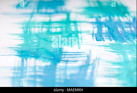 Aquarell Hand blau Textur gezeichnet. Kunst Hintergrund mit weichen Unschärfe-Effekt Stockfoto