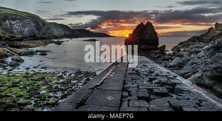 Pettico Wick, St Abb's Head Halbinsel, East Lothian, Schottland Stockfoto