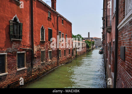 Blick auf Rio del Ponte Piccolo, Giudecca, Venedig Stockfoto