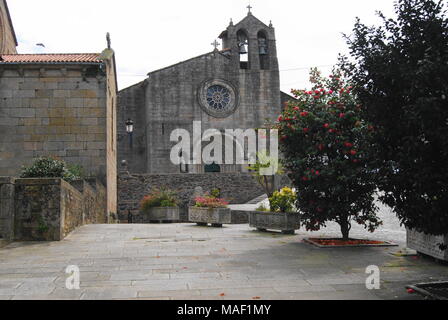 Kirche von Santa María Del Azogue im gotischen Stil in Betanzos, La Coruña, Galicien, Spanien. Im 14. Jahrhundert Stockfoto