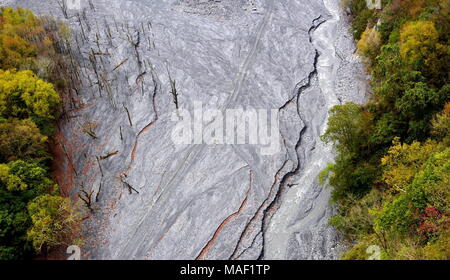 Ein Blick von Oben auf ein Slate River Basin. Stockfoto