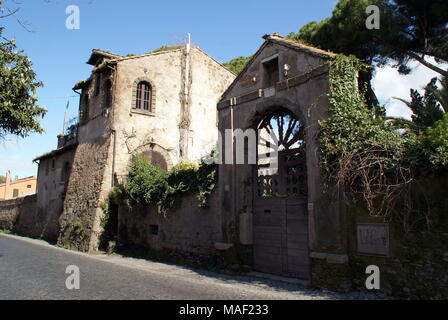 Alte Gebäude an der Via Appia, Rom, Italien Stockfoto