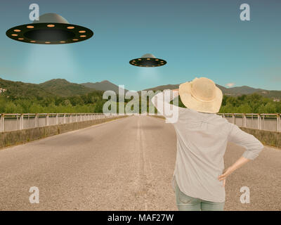 Frau uhren UFOs. Vintage styling. Stockfoto