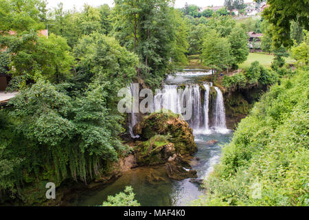 Buk Wasserfall, Rastoke, Slunj, Kroatien Stockfoto