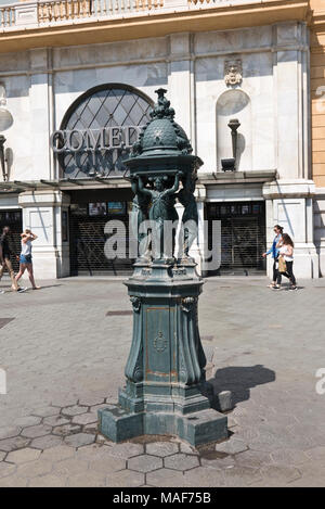 Wallace Brunnen in Barcelona, Spanien Stockfoto