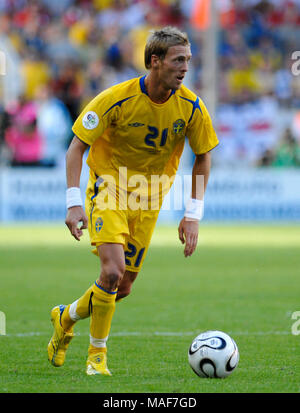 FIFA WM-Stadion Deutschland 10.6.2006, Fußball: FIFA WM 2006, Trinidad und Tobago gegen Schweden 0:0------- Christian Wilhelmsson (SWE) Stockfoto