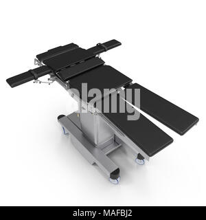 Neue und moderne medizinische Tabelle auf einem weißen. 3D-Illustration, Freistellungspfad Stockfoto
