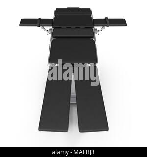 Neue und moderne medizinische Tabelle auf einem weißen. 3D-Illustration, Freistellungspfad Stockfoto