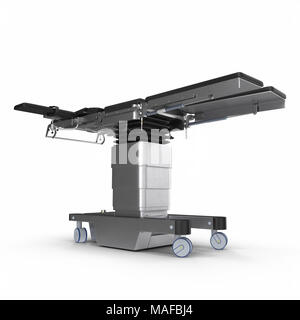 Op-Tisch auf einem weißen. 3D-Illustration, Freistellungspfad Stockfoto