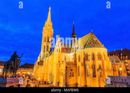 Budapest, Ungarn. Matthias Kirche auch als Kirche Unserer Dame bekannt. Stockfoto