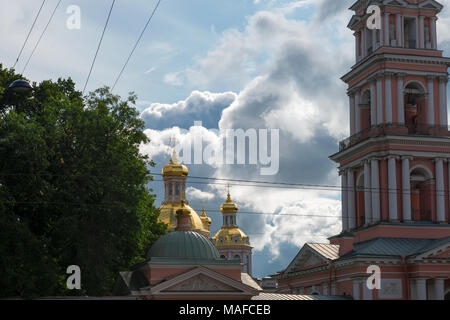 Russland, SANKT PETERSBURG - 18. AUGUST 2017: Heiliges Kreuz Kosak Kathedrale Stockfoto