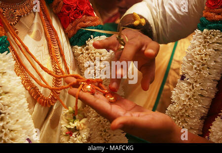 Indische Hochzeit Details der traditionelle indische Hochzeit. Stockfoto