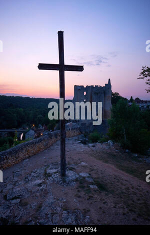 Angles-sur-l'Anglin ist eine französische Gemeinde im Département Vienne in der Nouvelle-Aquitaine Region im Westen Frankreichs. Stockfoto