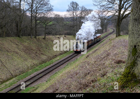 South Eastern & Chatham Eisenbahn H-Klasse Nr. 263 an der Bluebell Railway, Sussex Stockfoto