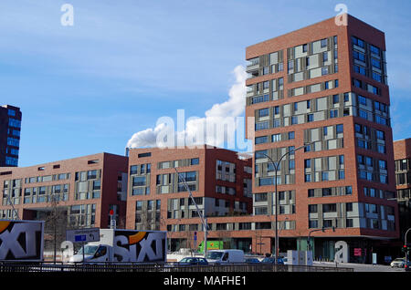 Neue Wohnhäuser in der Osakaallee, in Hafen City, eine immense Stadtumbau Projekt auf dem Gelände der ehemaligen Hamburger Freihafen Stockfoto