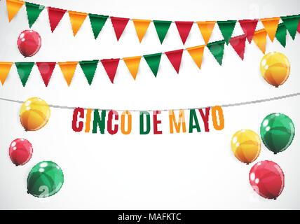 Cinco de Mayo urlaub Hintergrund. Vector Illustration Stock Vektor