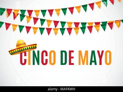 Cinco de Mayo urlaub Hintergrund. Vector Illustration Stock Vektor