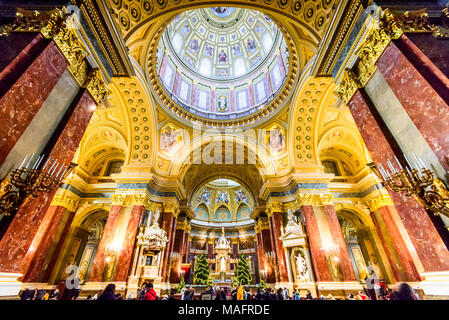 St. Stephan Basilika Dome, Budapest, Ungarn Stockfoto