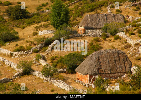 OKD HÄUSER IN ASTURIEN SPANIEN Stockfoto