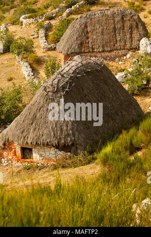 OKD HÄUSER IN ASTURIEN SPANIEN Stockfoto