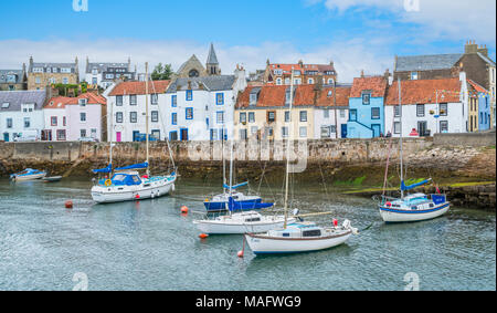 Saint Monans Hafen in einem Sommernachmittag, Fife, Schottland. Stockfoto