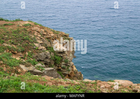 Die Fernöstliche Landschaft eines der malerischen Buchten der Insel. Stockfoto