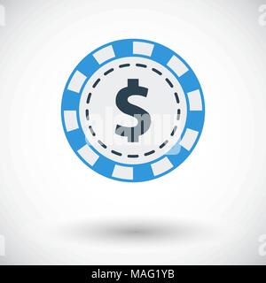 Glücksspiel Chips-Symbol. Flache Vektor zugehörige Symbol für Web und mobile Anwendungen. Es kann als - Logo, Symbol, Piktogramm, Infografik-Element verwendet werden. Vektor Stock Vektor