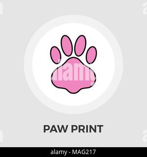 Pfote Symbol Vektor. Flach-Symbol auf dem weißen Hintergrund isoliert. Editierbare EPS-Datei. Vektor-Illustration. Stock Vektor