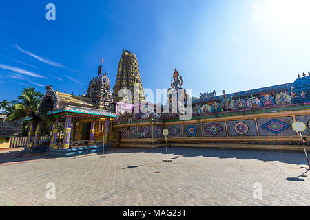 Pathirakali Amman Tempel, Pathrakali Ambal Kovil oder der Kali Kovil Trincomalee ist ein hinduistischer Tempel für die Göttin Bhadrakali, eine Form des Go Stockfoto