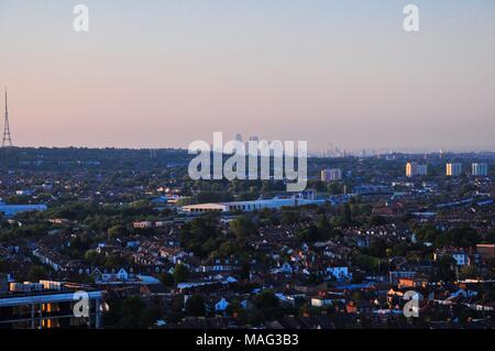 Croydon Skyline im Juni 2015 getroffen Stockfoto