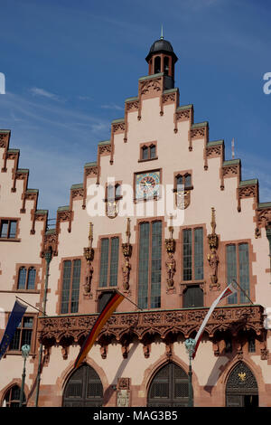 Römer, der östlichen Fassade der Römer, Frankfurt am Main, Deutschland, Stockfoto