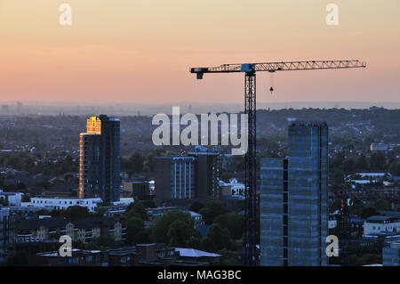 Croydon Skyline im Juni 2015 getroffen Stockfoto