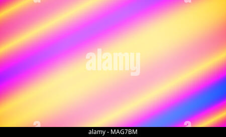 Eine wunderbare 3D-Rendering der Schrägen rainbow Strahlen in der bunten Hintergrund in einer Soft Focus Variante scheint. Die unscharfen Rosa, Gelb und Blau ra Stockfoto