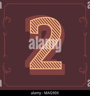 Buchstaben des englischen Alphabets in vintage Braun Design im Vektor Stock Vektor