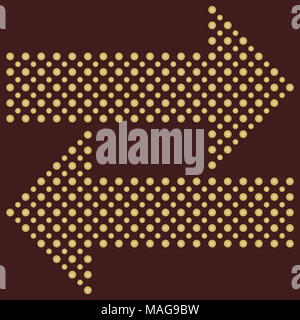 Fein gestrichelten Pfeile Stockfoto