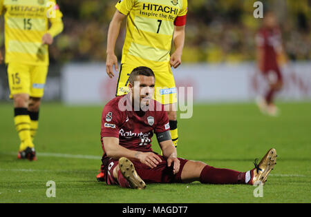 Chiba, Japan. 30 Mär, 2018. Lukas Podolski (vissel) Fußball: 2018 J1 Liga Match zwischen Kashiwa Reysol 2-1 Vissel Kobe bei Hitachi Kashiwa Stadion in Chiba, Japan. Quelle: LBA/Alamy leben Nachrichten Stockfoto