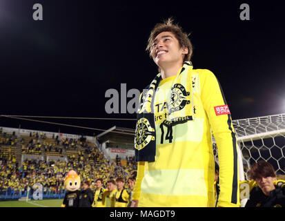 Chiba, Japan. 30 Mär, 2018. Junya Ito (Reysol) Fußball: 2018 J1 Liga Match zwischen Kashiwa Reysol 2-1 Vissel Kobe bei Hitachi Kashiwa Stadion in Chiba, Japan. Quelle: LBA/Alamy leben Nachrichten Stockfoto