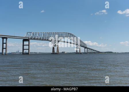 Populäre Ansicht der Key Bridge in Baltimore, Maryland Stockfoto