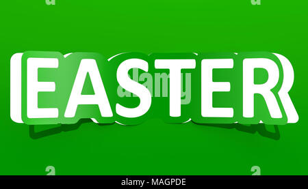 Ostern Konzept, farbigen Hintergrund. 3D-Rendering Stockfoto