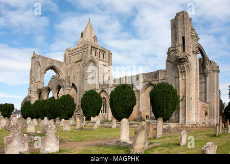 Westen Bögen der Croyland Crowland Abbey, in Erinnerung an St. Guthlac gegründet, die bis zu 40 Benediktinermönche untergebracht. Große Postland Fens, Lincolnshire, Stockfoto