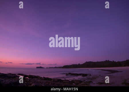 Purple sunset, Kudat, Sabah, Malaysia, Borneo, Stockfoto