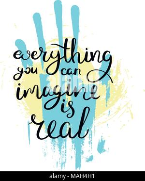 Hand gezeichnet motivation Zitat. Kreative vektor Typografie Konzept für Design und Druck. Bereit für Karten, t-shirts, Etiketten, Aufkleber, Poster. Stock Vektor