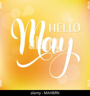 Hallo kann Schriftzug. Elemente für Einladungen, Poster, Grußkarten. Seasons Greetings Stock Vektor