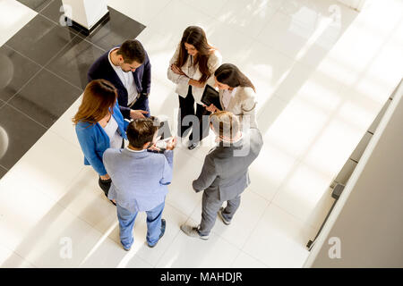 Draufsicht von Menschen, die Business-meeting Stockfoto