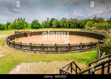 Die Lunt Fort, die Erholung eines römischen Lagers in der Nähe von Coventry Stockfoto